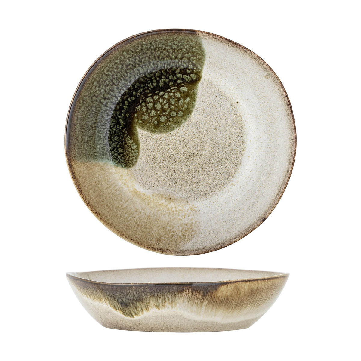 Jules Stoneware Deep Plate - Green