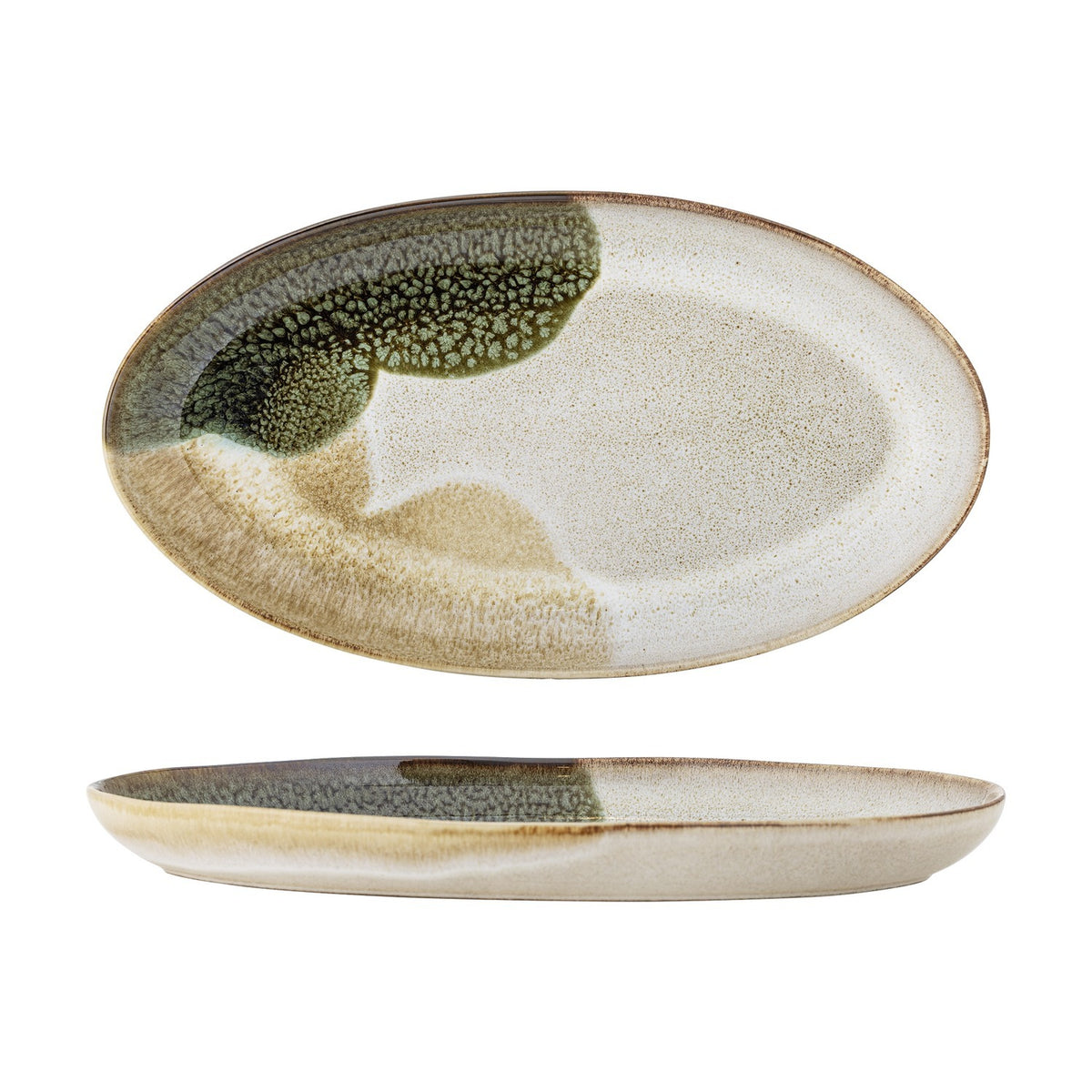Jules Oval Stoneware Platter - Cream