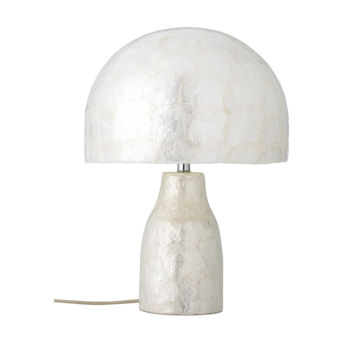 Adria Mother of Pearl Table Lamp with Bamboo Shade - Pearl