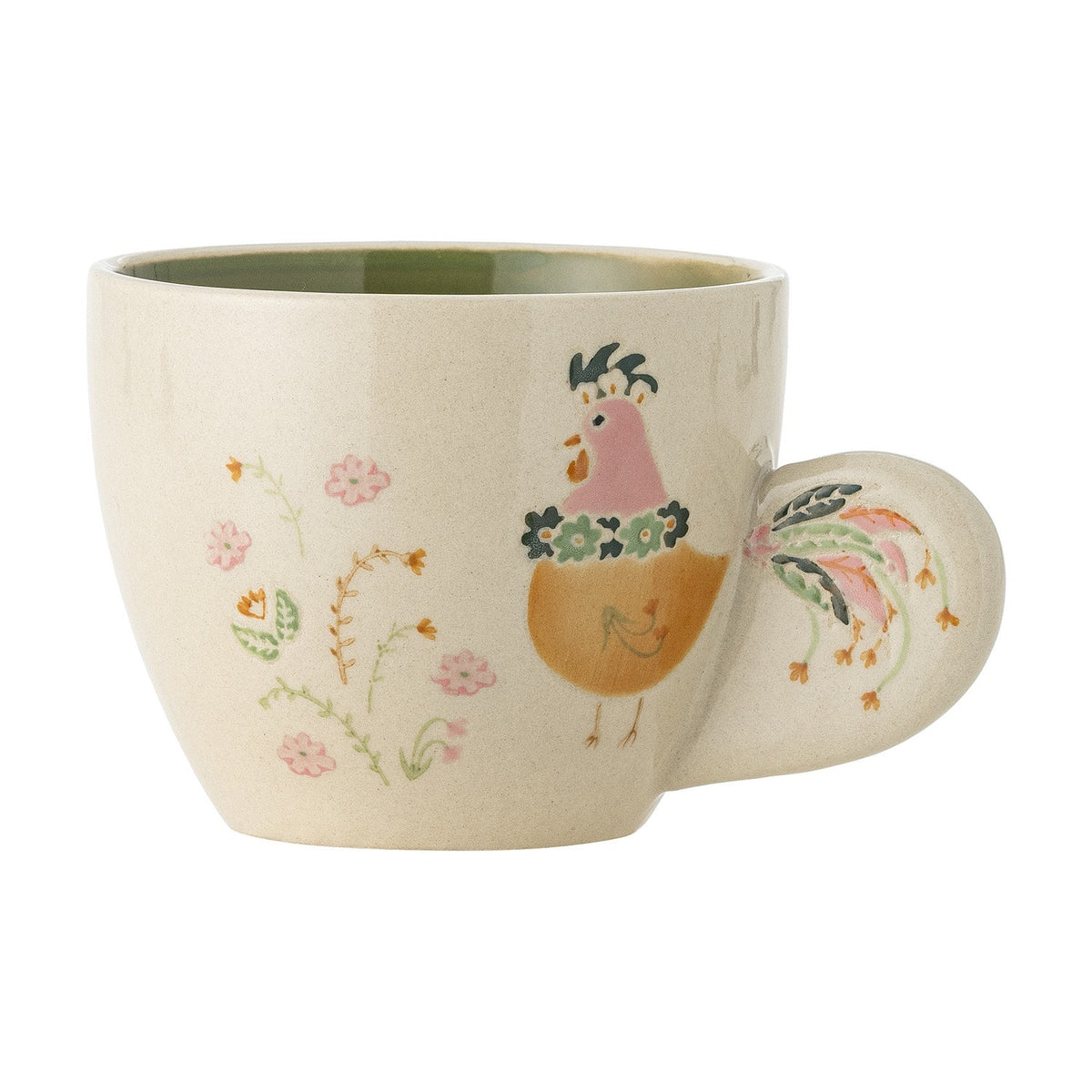Joshua Floral Stoneware Cup 290ml - Cream