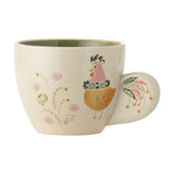 Joshua Floral Stoneware Cup 290ml - Cream