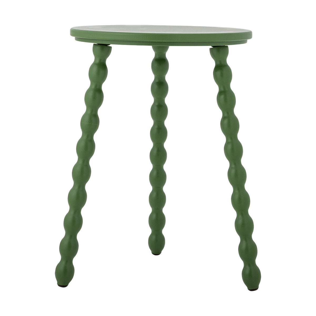 Salino Round Wooden Side Table - Green