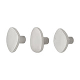Ferri Aluminium Wall Hooks Set of 3 - Silver