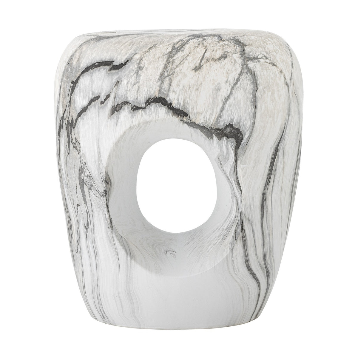 Bard Stoneware Side Table - White