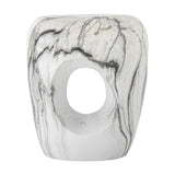 Bard Stoneware Side Table - White