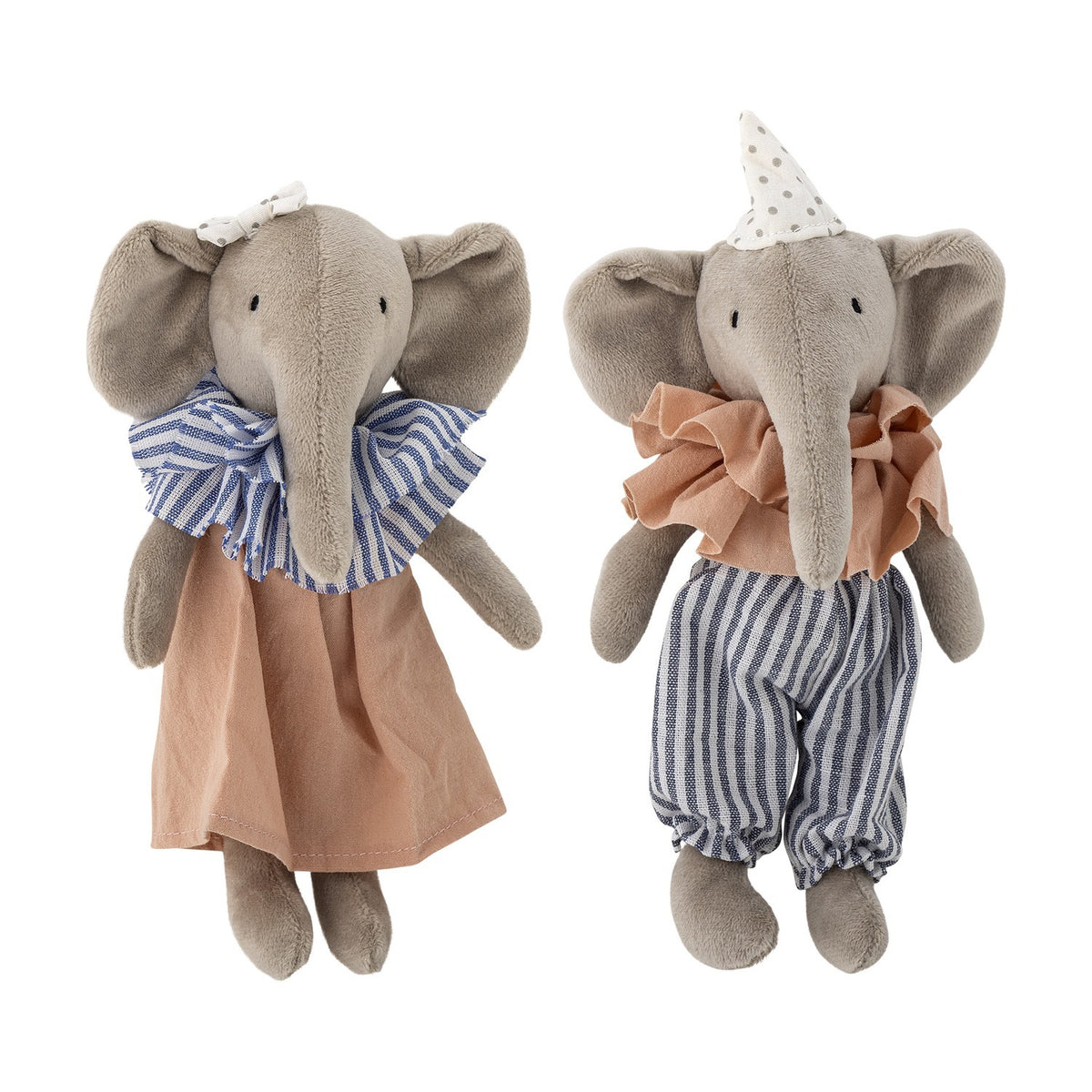 Tiko Striped Rag Dolls Set of 2 - Grey