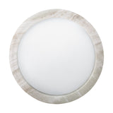 Vaka Marbled Resin Wall Mirror 50cm - Beige