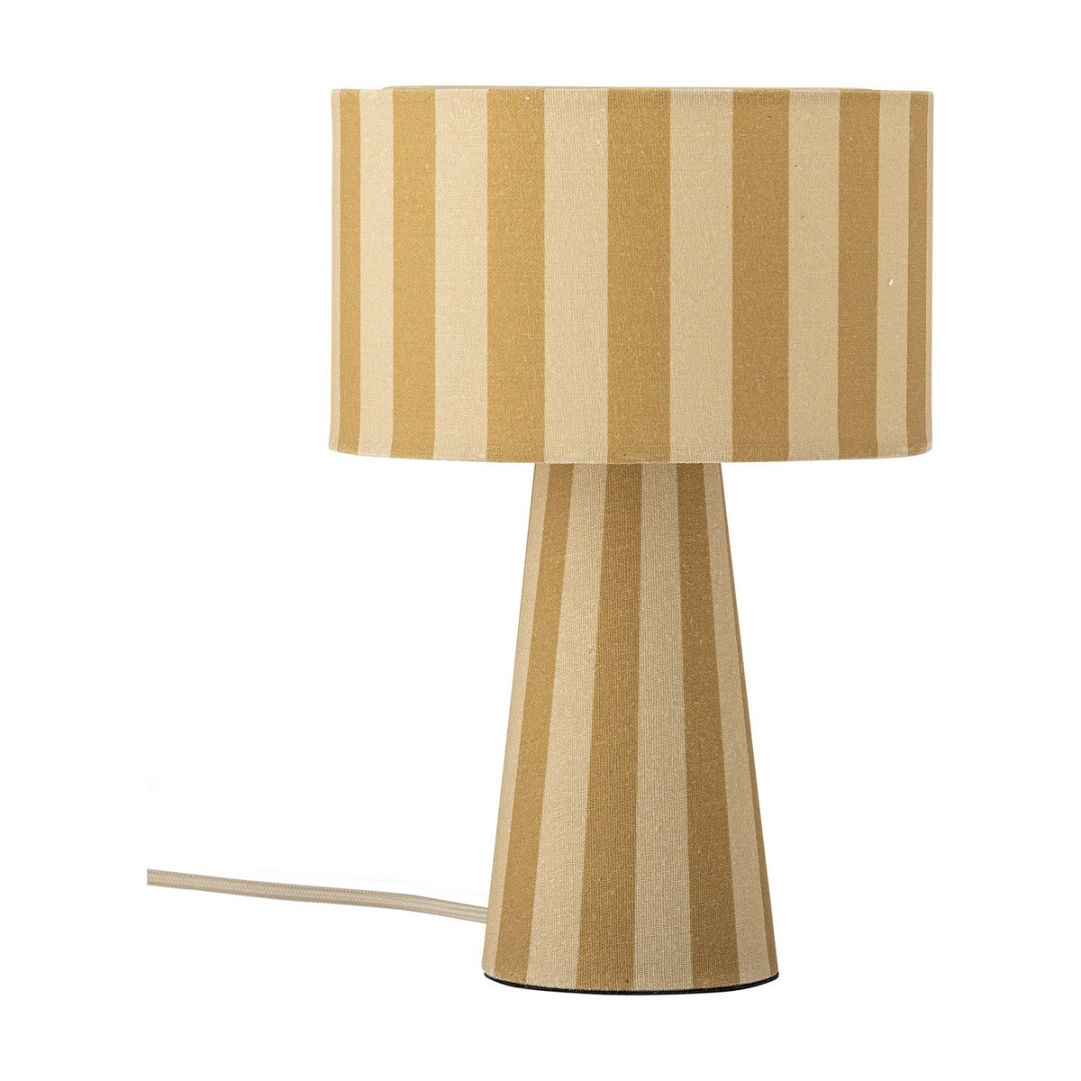 Emmie Striped Linen Table Lamp - Yellow