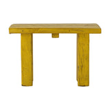 Porir Wooden Pedestal - Yellow