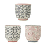 Cécile Stoneware Cups 150ml Set of 3 - Multi