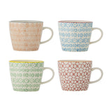 Carla Floral Stoneware Mugs 380ml Set of 4 - Multi