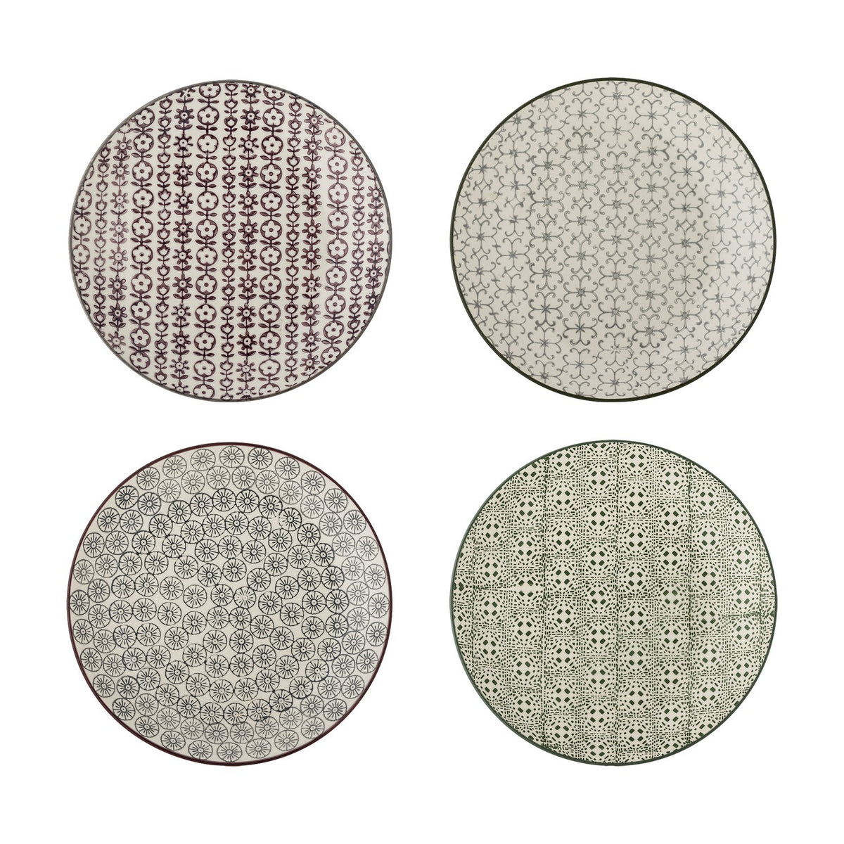 Karine Stoneware Side Plates Set of 4 - Multi