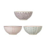 Maya Stoneware Bowls 16.5cm Set of 3 - Multi