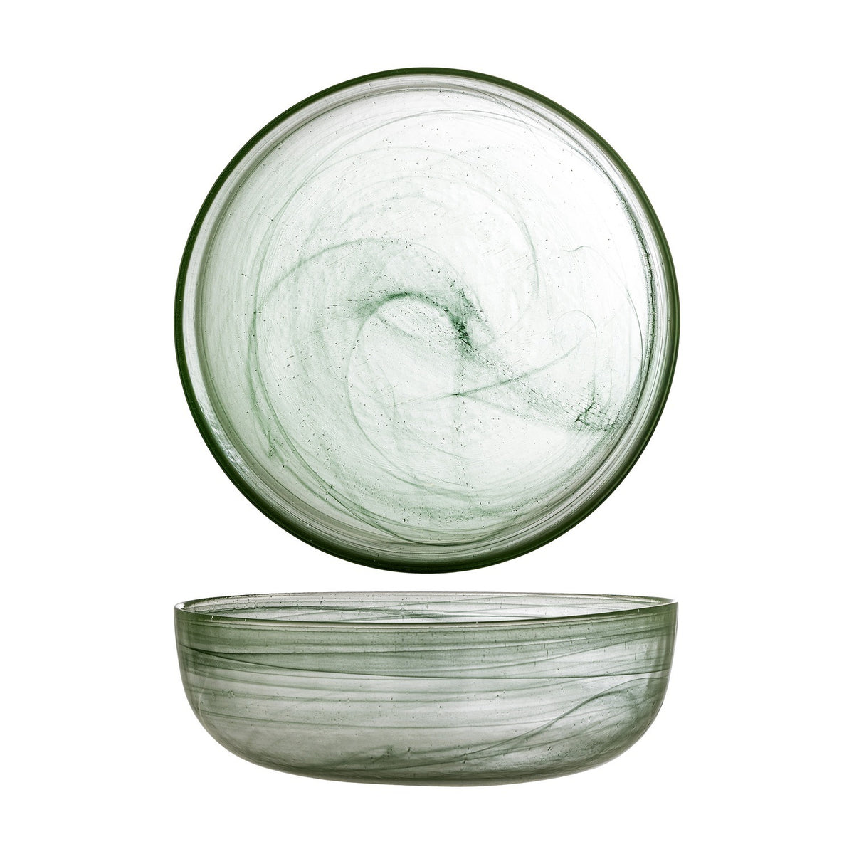 Amelie Glass Bowl 27cm - Green
