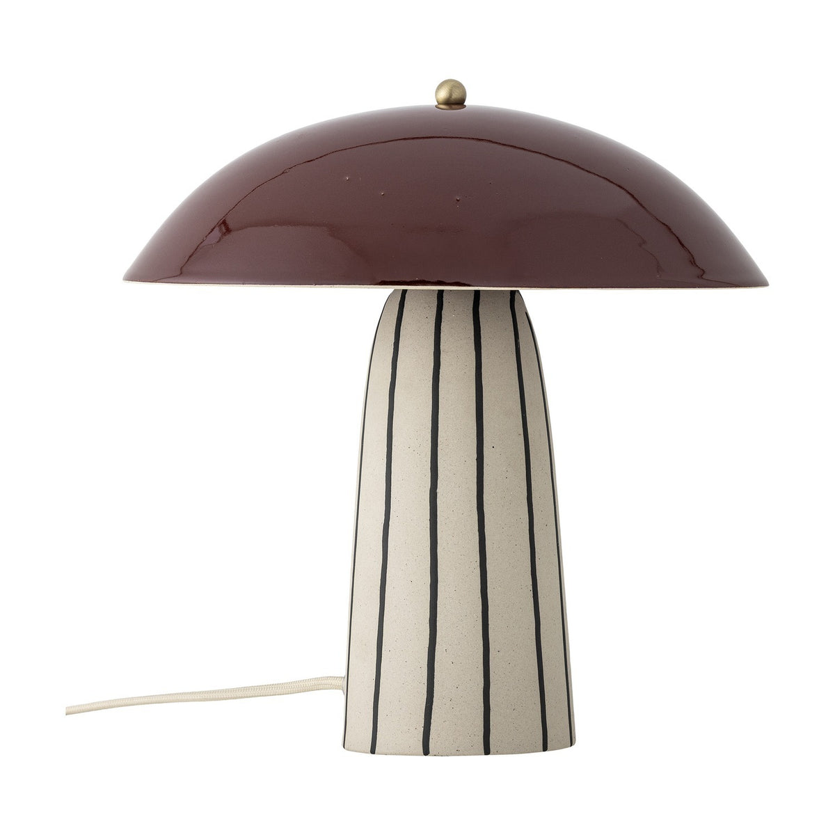 Arvid Mushroom Stoneware Table Lamp - Multi