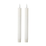 Ponza Fluted LED Candles Pack of 2 - White
