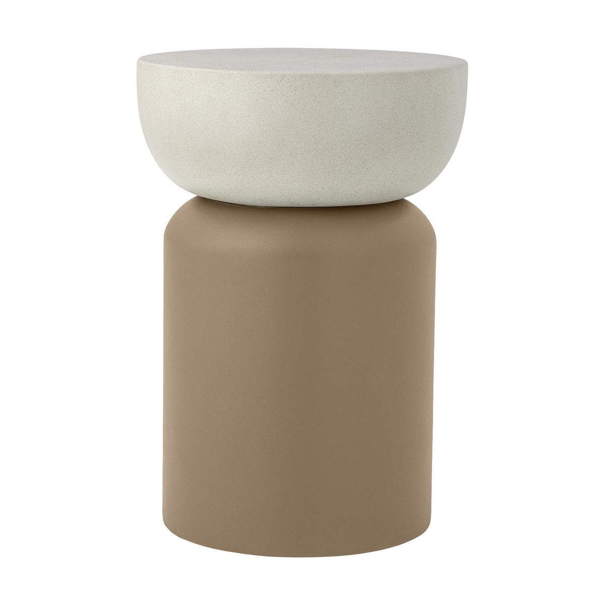 Calana Round Cement Garden Table - Brown