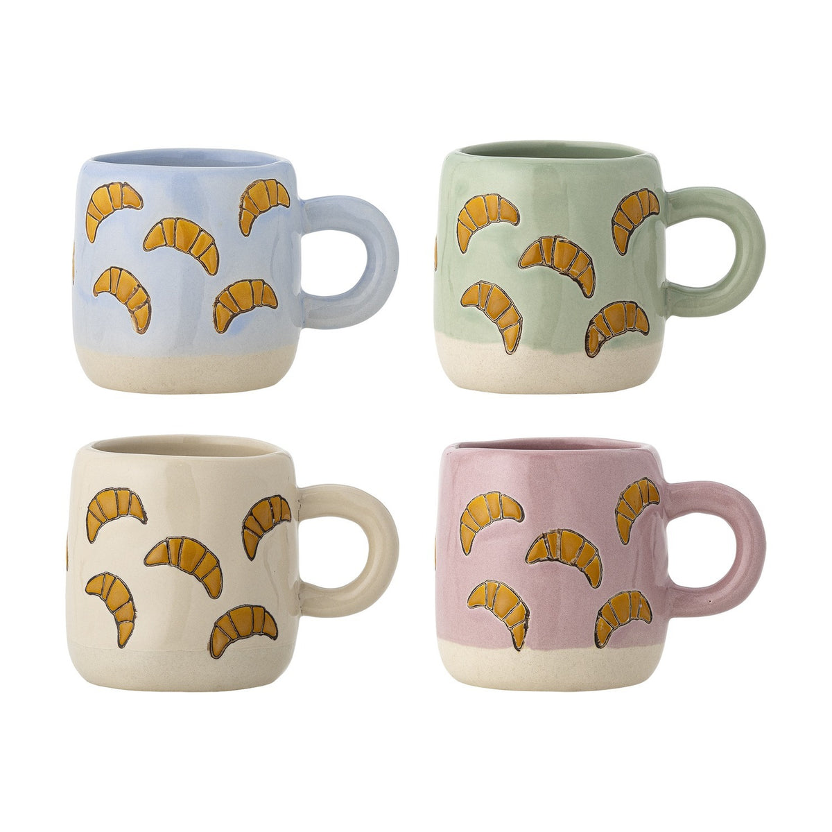 Millie Stoneware Cups 110ml Set of 4 - Multi