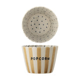 Chip Striped Stoneware Bowl 17.5cm - Yellow