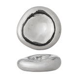 Shine Pebble Stoneware Bowl 18cm - Silver