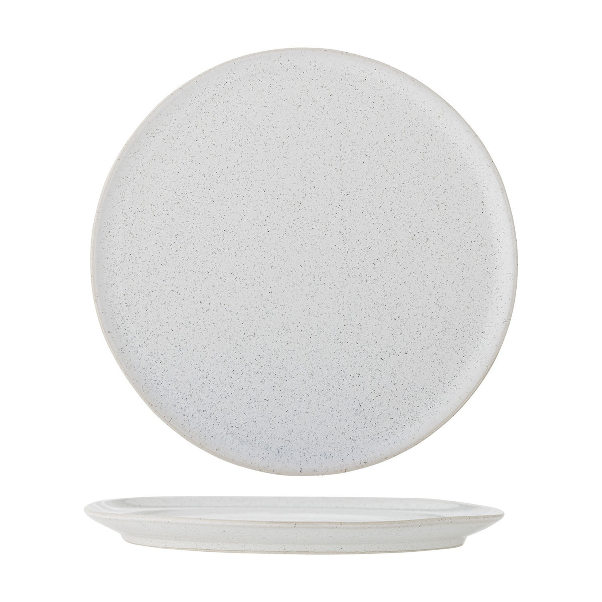 Addison Speckled Stoneware Dinner Plate - White