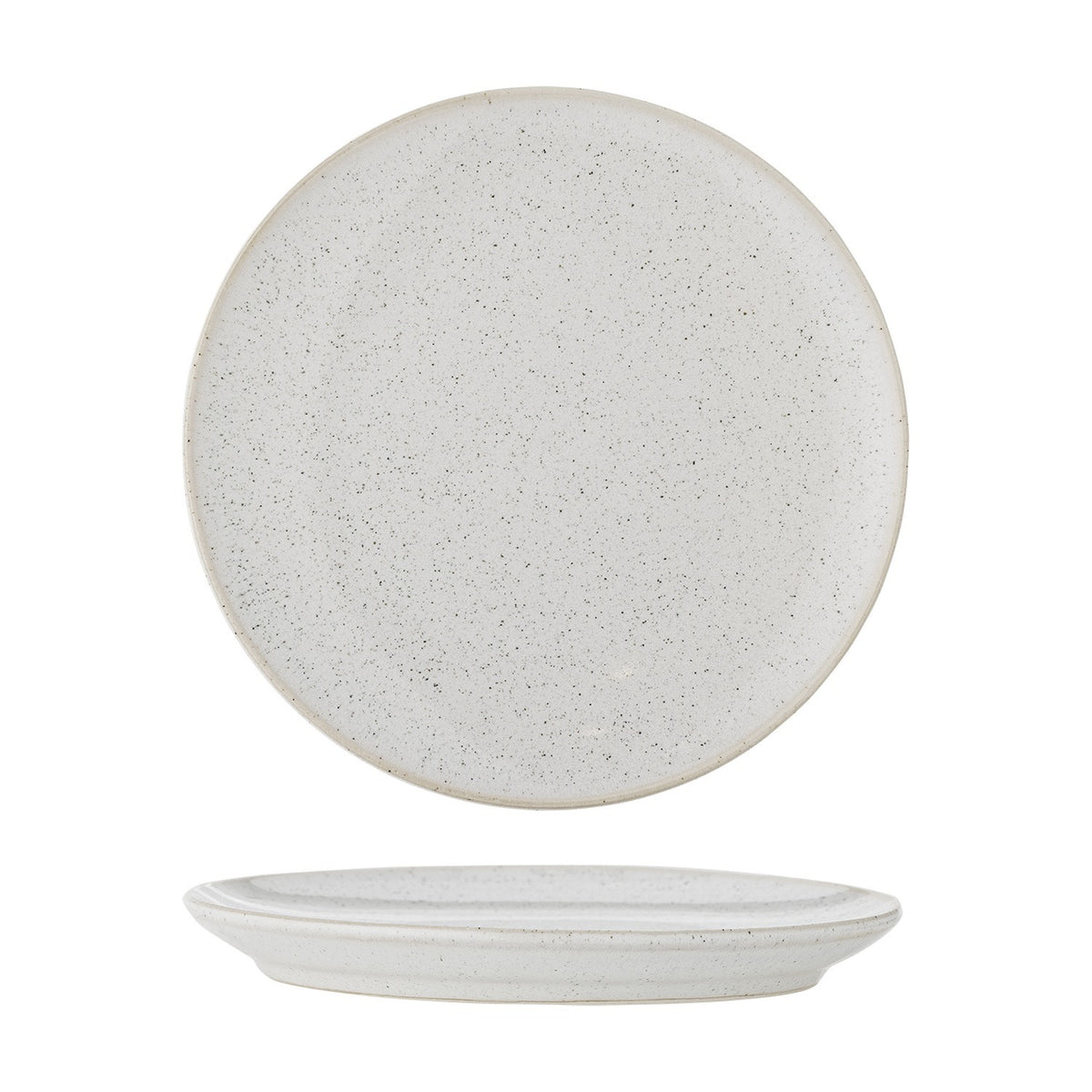 Addison Speckled Stoneware Plate - White