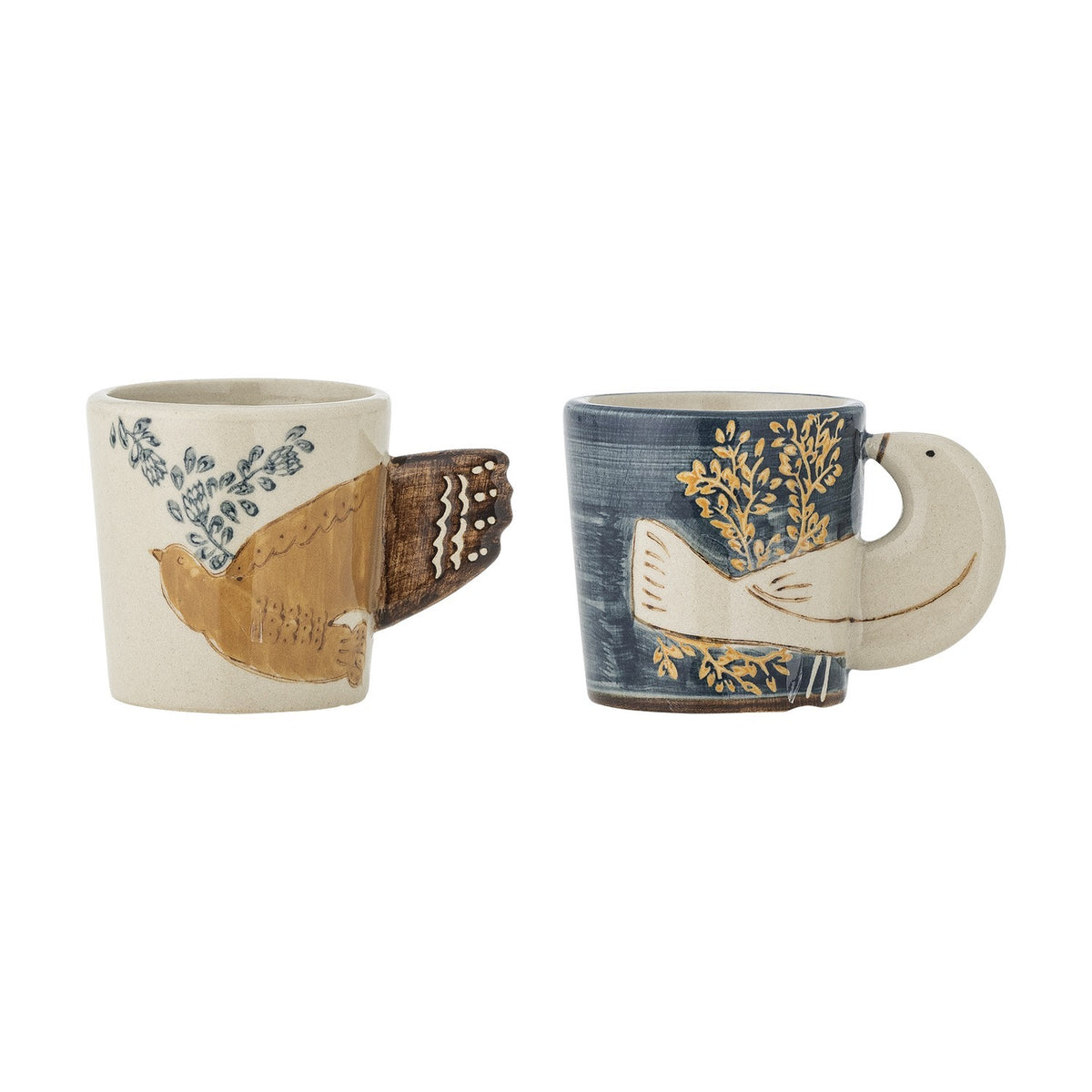 Hezha Stoneware Espresso Cups 55ml Set of 2 - Multi