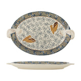 Hezha Stoneware Platter - Blue