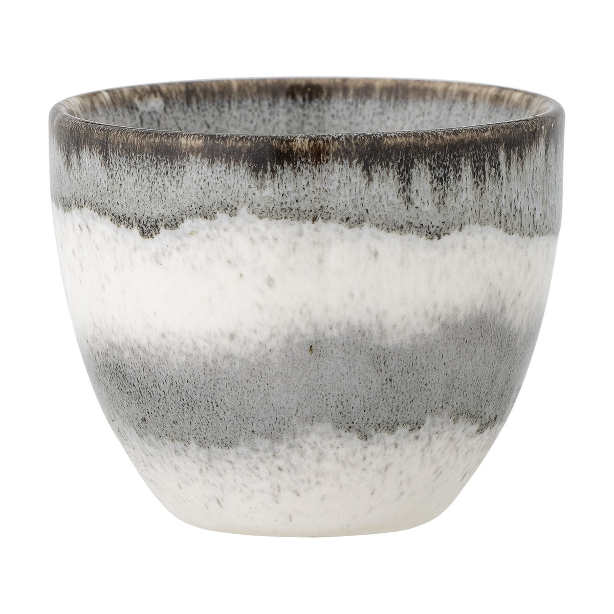 Paula Striped Stoneware Cup 195ml - Grey