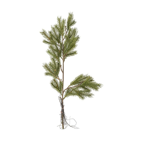 Artificial pine Christmas stem, 56cm, with green needle-covered branches on a slim stem and wire root detail at the base, shown on a white background.