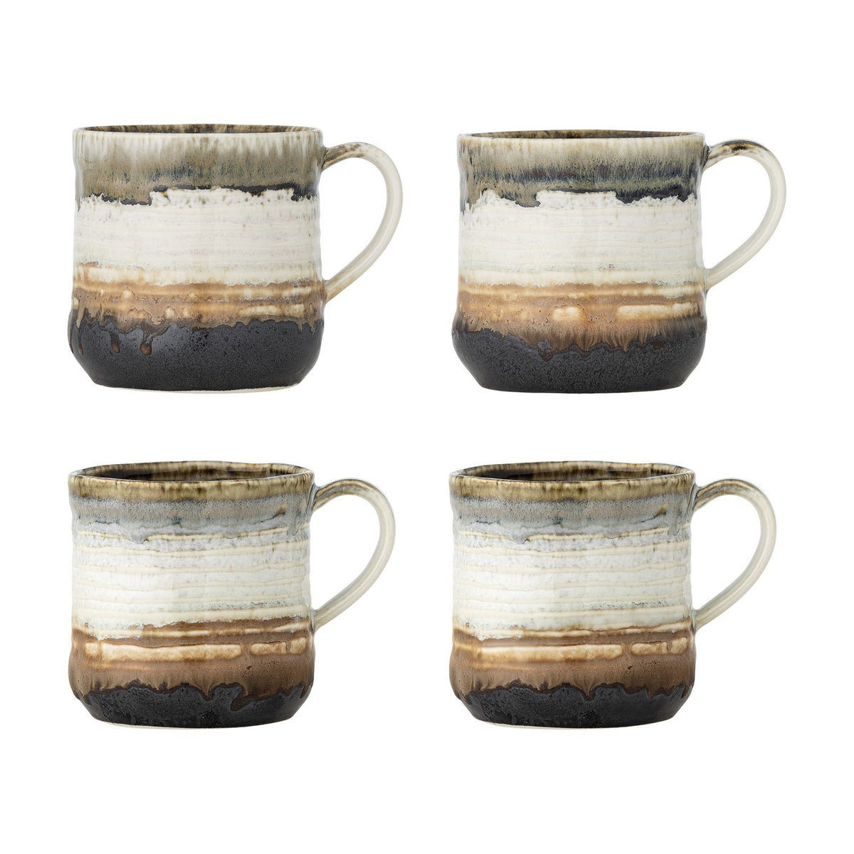 Deana Stoneware Mugs 380ml Set of 4 - Multi
