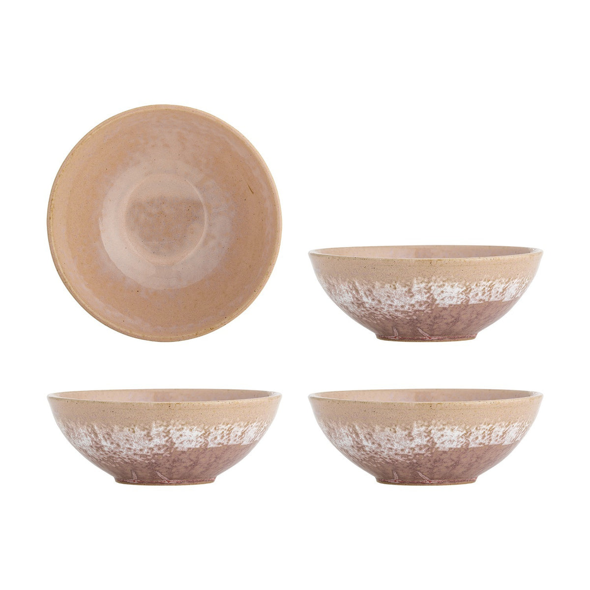 Darlene Stoneware Bowls 20.5cm Set of 4 - Pink