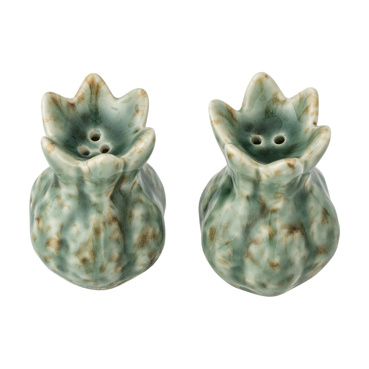 Cyrill Stoneware Salt & Pepper Shakers Set of 2 - Green