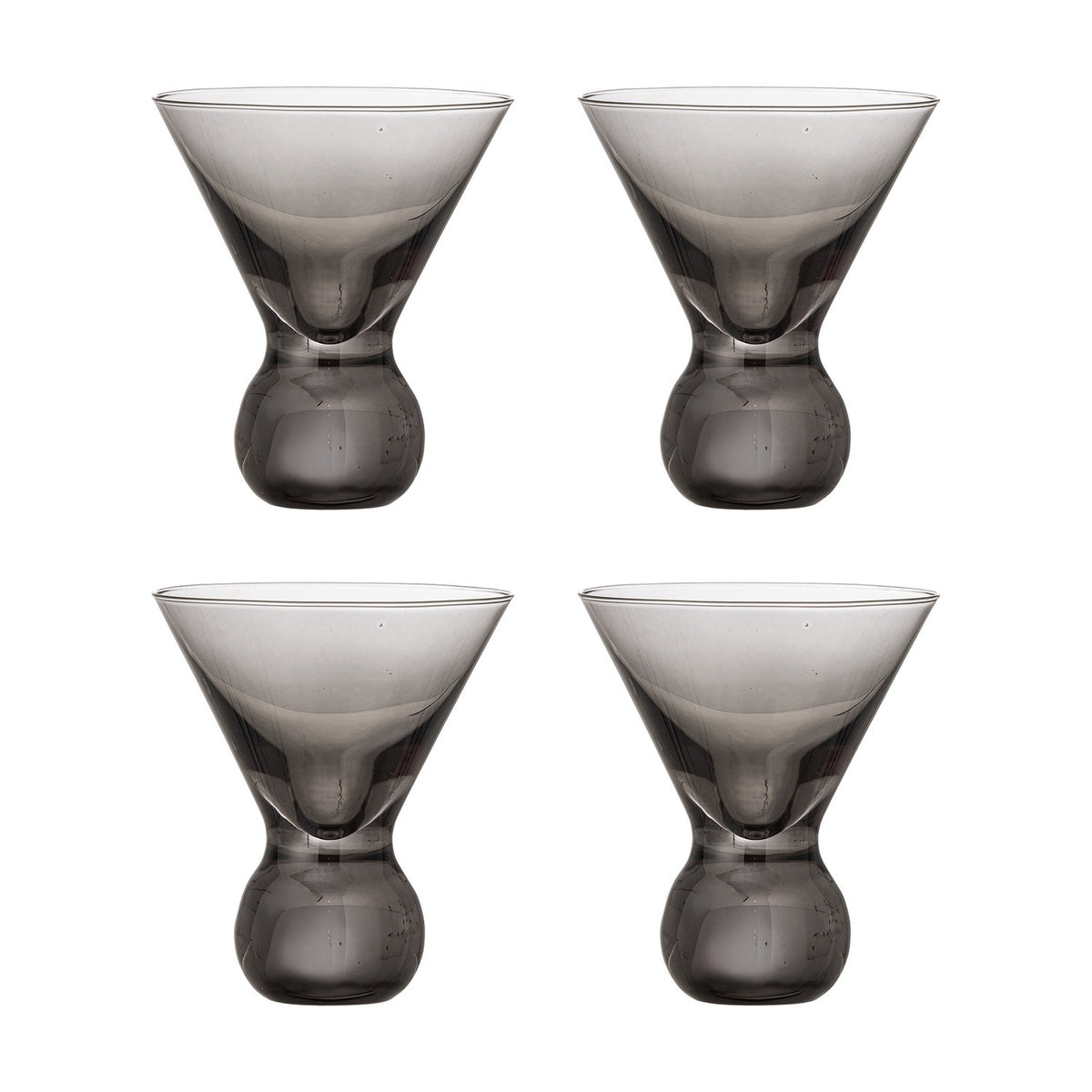 Corliss Cocktail Glasses Set of 4 - Grey
