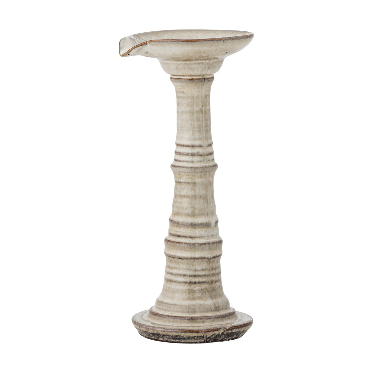 Rigby Stoneware Candle Holder - Grey