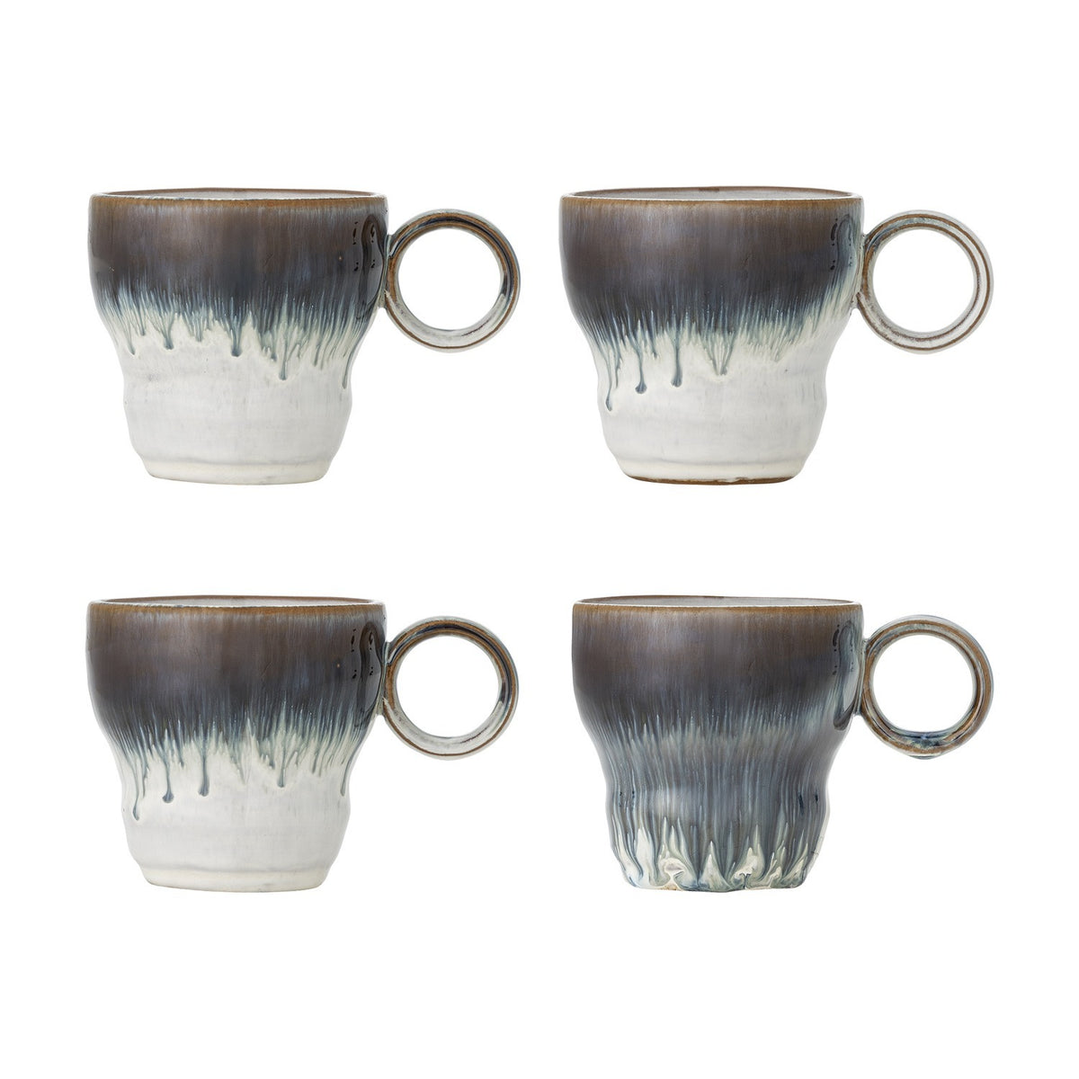 Nigel Stoneware Mugs 300ml Set of 4 - Blue