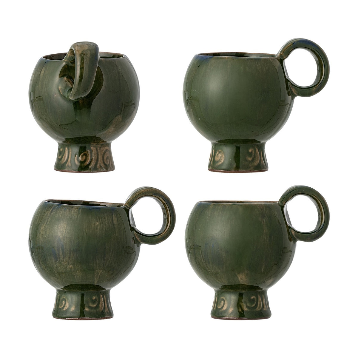 Avonlea Stoneware Cups 250ml Set of 4 - Green