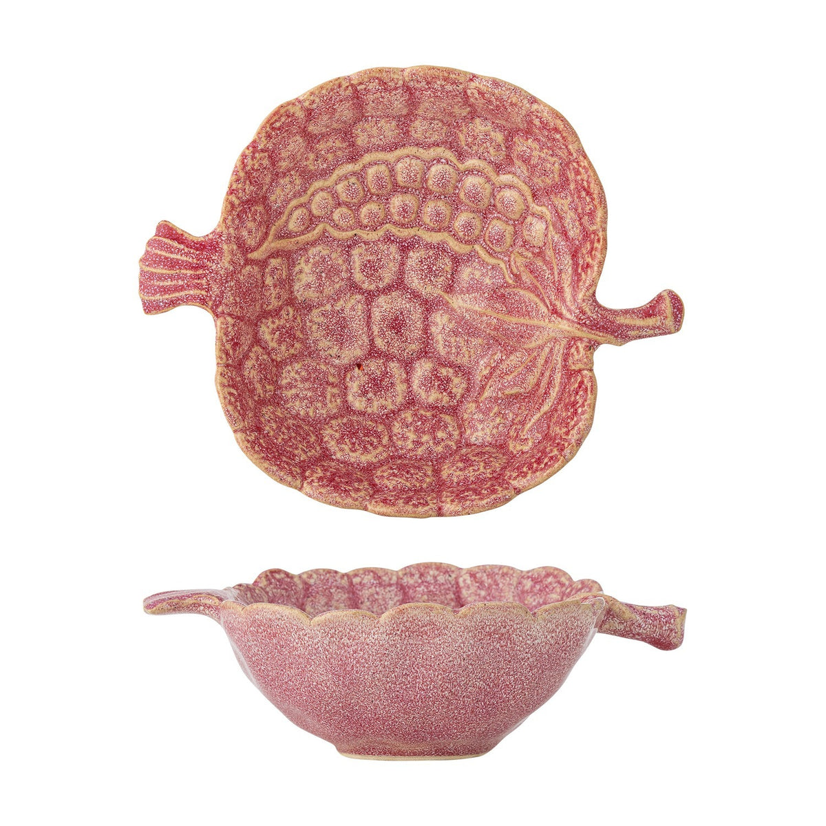 Gideon Stoneware Bowl 17x14cm - Pink