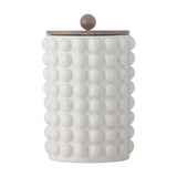 Madge Stoneware Storage Jar with Lid 2550ml - White