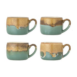 Sheen Stoneware Cups 400ml Set of 4 - Green