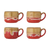 Sheen Stoneware Cups 400ml Set of 4 - Red