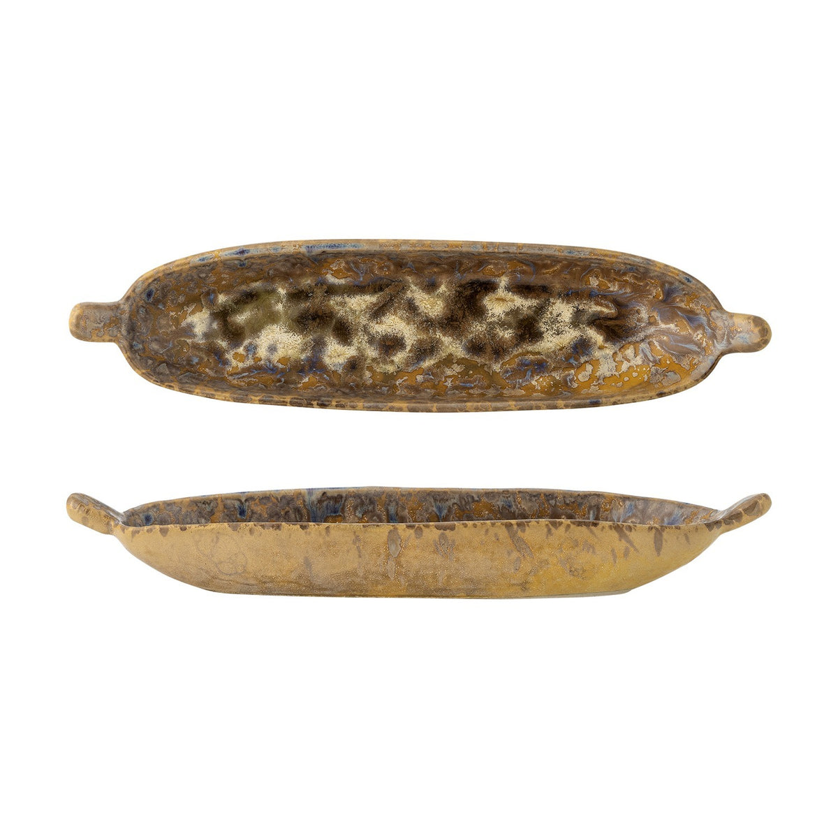 Milani Marbled Stoneware Platter - Brown