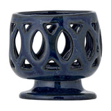 Patty Speckled Stoneware Tealight Holder - Blue
