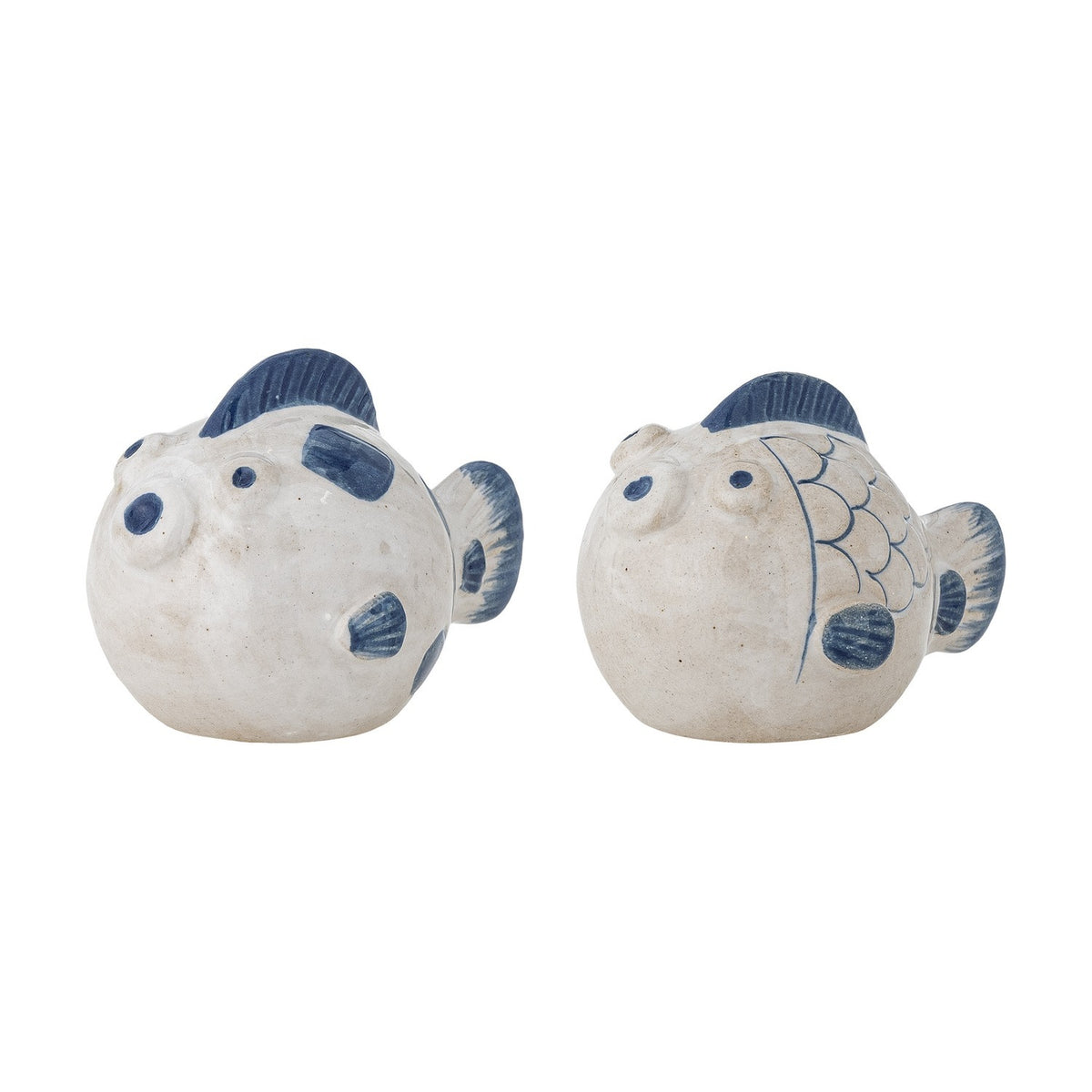 Fugu Fish Stoneware Salt & Pepper Shakers Set of 2 - Cream