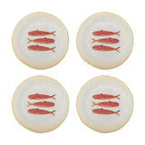 Hadden Embossed Stoneware Dinner Plates Set of 4 - Cream