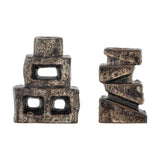 Hale Stoneware Candle Holders Set of 2 - Brown