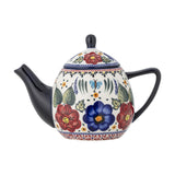 Florist Floral Stoneware Teapot with Strainer 900ml - Multi