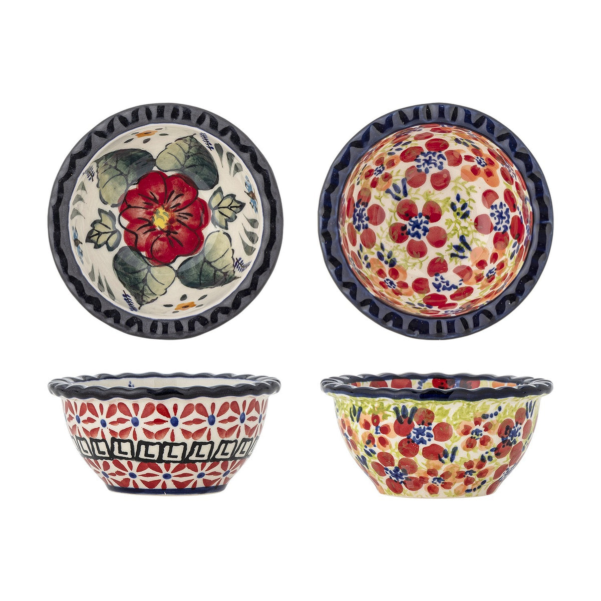 Florist Floral Stoneware Bowls 9cm Set of 2 - Multi