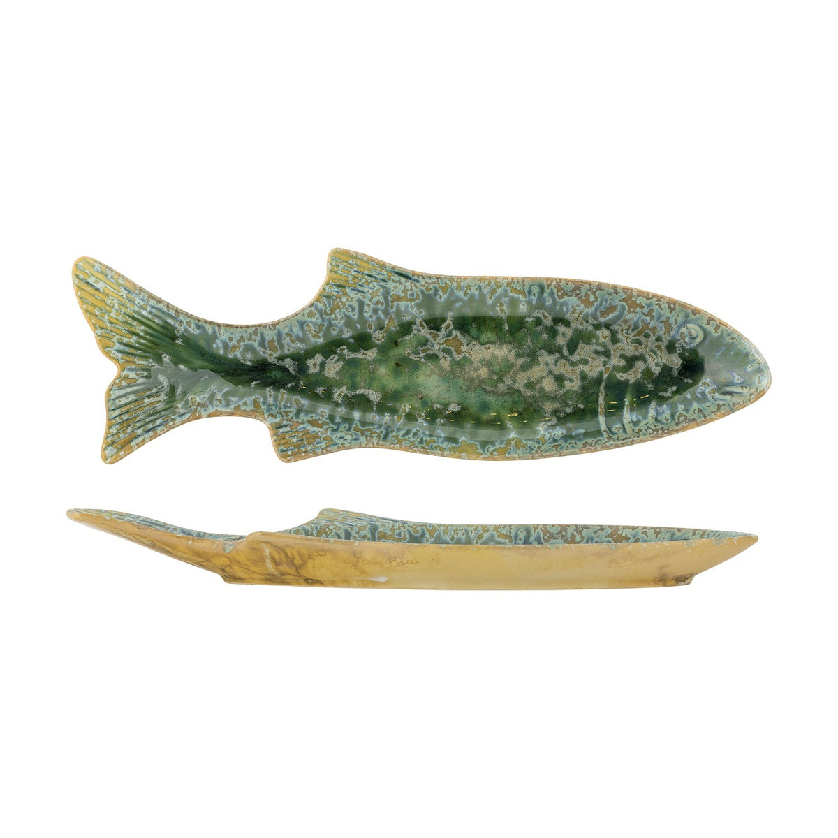 Hadden Fish Stoneware Platter - Green