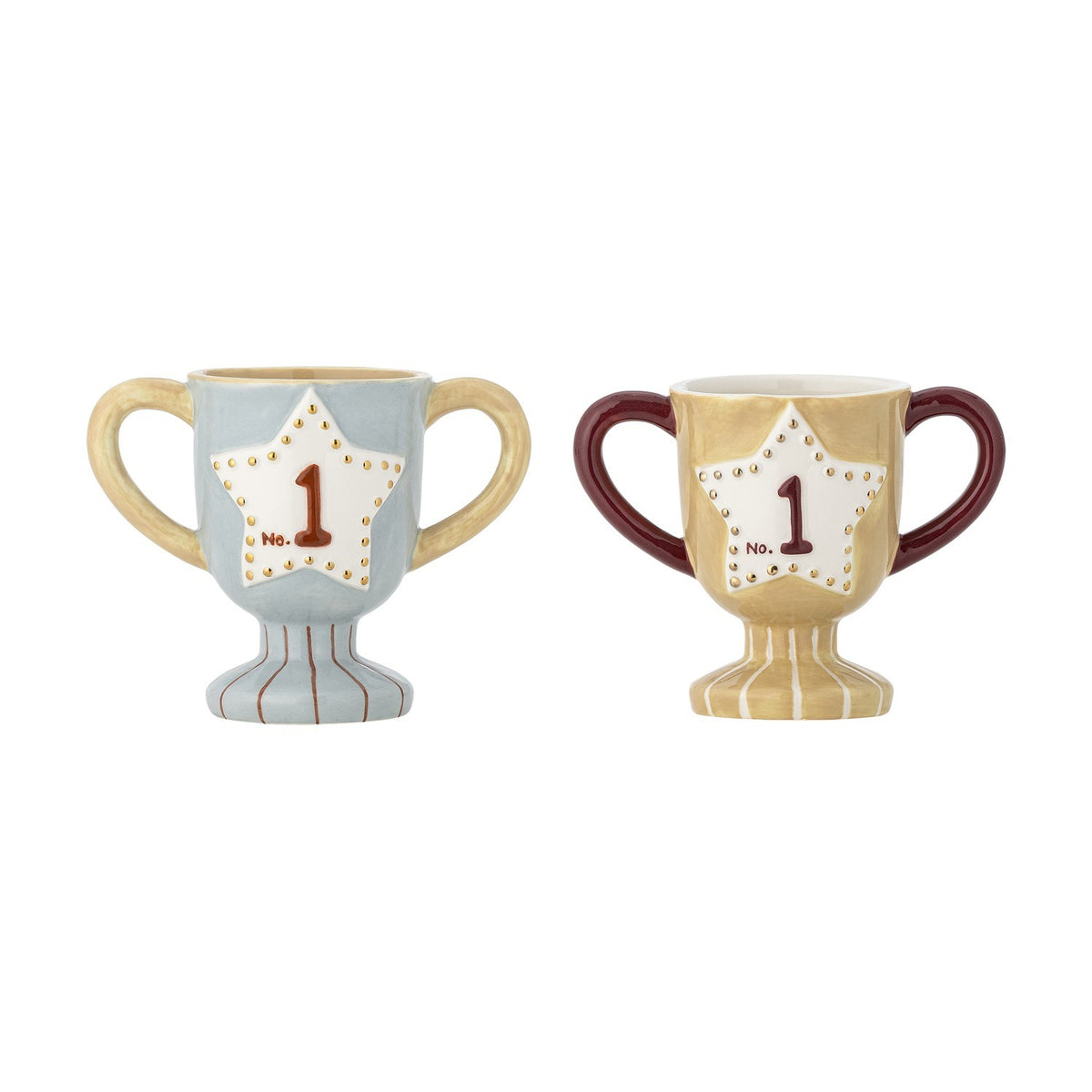 Trophy Star Stoneware Cups 150ml Set of 2 - Multi